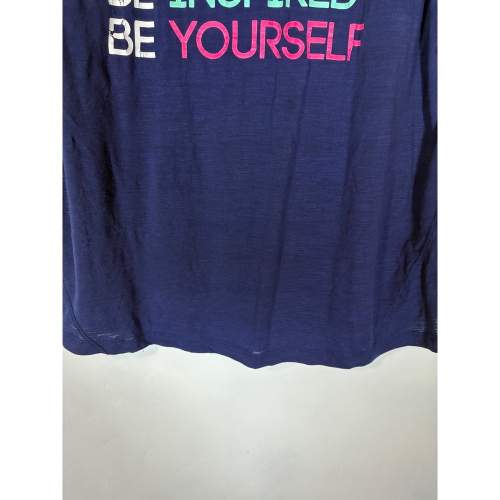 Terra & Sky 2X Blue Graphic Tee Be Confident Inspired Yourself Plus Size Shirt - Picture 6 of 7